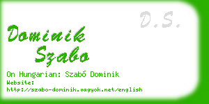 dominik szabo business card