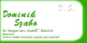 dominik szabo business card